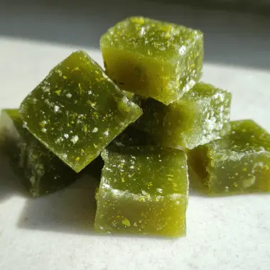 Té verde, limón y jengibre masticables
