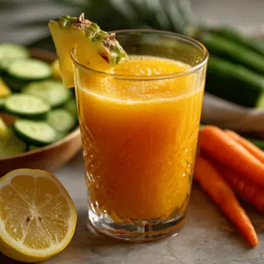 Batido refrescante de piña y zanahoria: Tu bebida matutina llena de energía