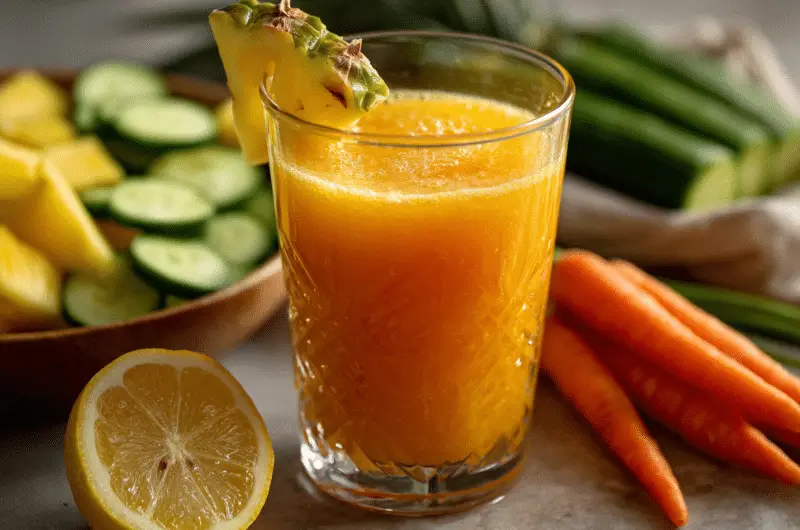Batido refrescante de piña y zanahoria: Tu bebida matutina llena de energía