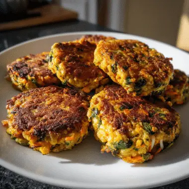 Hamburguesas de Espinacas con Avena y Zanahoria